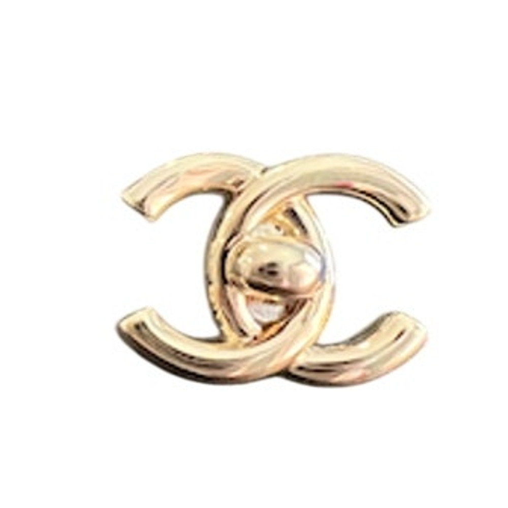 CHANEL Interlocking Gold Turnlock Earrings B25 C (CCXX030) - Picture 2 of 5